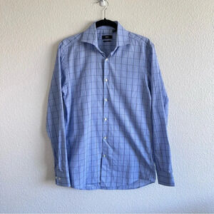 BOSS Men’s‎ Button Down Checkered Blue Shirt